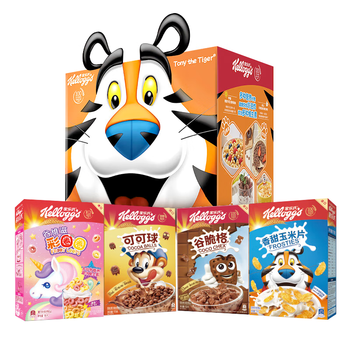 家乐氏（Kellogg）谷物脆可可球彩圈圈礼盒645g  儿童零食营养早餐代餐即食麦片