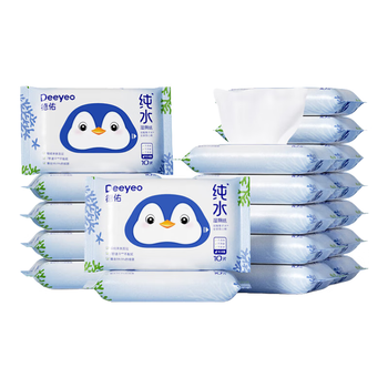 德佑纯水湿厕纸小包便携装10抽*20包 厕纸湿巾洁厕如厕湿纸巾