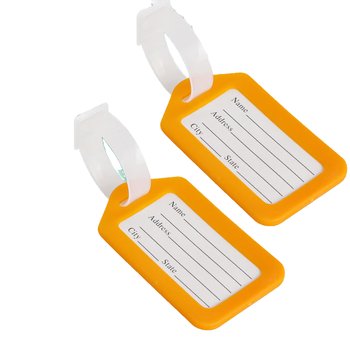 优必利 旅行出差行李牌 拉杆箱包挂牌 托运牌 身份牌行李标签牌 5个装 9420桔色