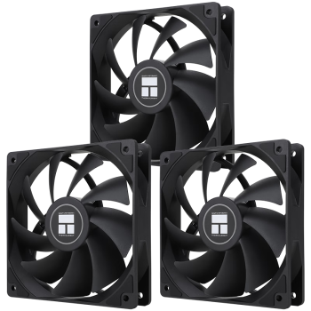 Thermalright(利民)  TL-C12C X3 黑色12cm性能级风压扇 4PIN PWM S-FDB轴承 1550转速 三连包套装