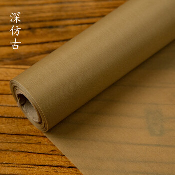 鸿月轩宣纸绢布日本熟绢工笔画不漏矾熟国画专用书法免绷绢白描临摹矾绢 深仿古50cm宽*10米