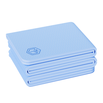 京东京造 TPE可折叠瑜伽垫 小学生午睡垫便携健身多功能防滑减震奶蓝