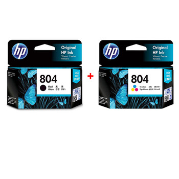 惠普（HP） 804原装墨盒 适用hp 6220 6222 7120 7820 Tango打印机 黑色+彩色套装墨盒
