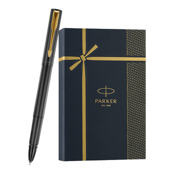派克（PARKER）【高考祝福毕业礼物】签字笔 商务办公专用送礼经典书写 威雅XL经典黑金夹宝珠笔+流光礼盒