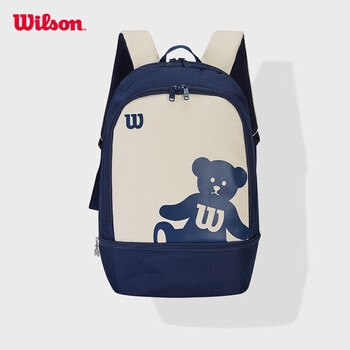 Wilson威尔胜小熊印花网球双肩包隔层背包BEAR BACKPACK WR8027001001