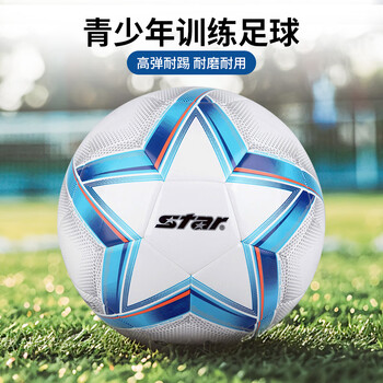 世达（star）足球5号儿童青少年软皮机缝训练标准用球SB8895C-07