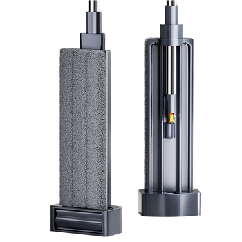 佳帮手平板拖把40cm共2块厚配布杆长135cm家用一拖净免手洗干湿两用卡座