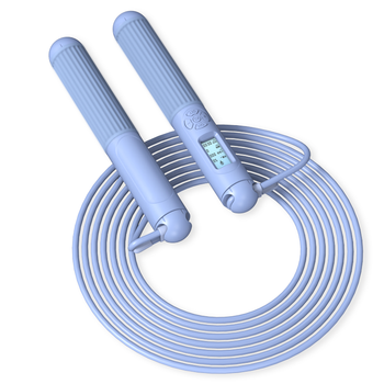 京东京造 计数跳绳成人减肥竞速运动 儿童学生中考考试专用有绳钢丝 蓝色