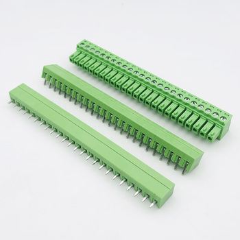 正鑫远 15EDGV/R-3.81插拔式接线端子PCB绿色连接器3.81mm间距直弯脚针座 直脚针座+插头整套;24P（60个)