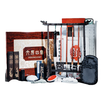 荣宝斋 文房四宝套装 毛笔墨纸砚全套 书法专用成人初学者入门 高档书法收藏精品礼盒 匠心独运