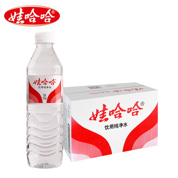 娃哈哈饮用纯净水家庭会议日常用水 596ml*24瓶 整箱装