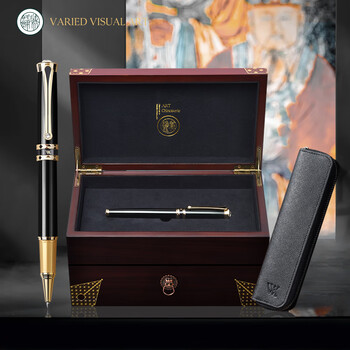 V.V.A（威锋）【毕业季礼品定制】宝珠笔签字笔精致笔袋办公高端商务礼品轻奢男士送礼金石墨黑色