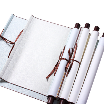 一海堂文化 宣纸卷轴挂轴 文房四宝 高温全绫精装裱宣纸书法作品纸空白纸国画宣纸仿古 四尺对开横轴