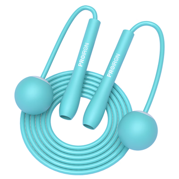 PROIRON普力艾 儿童竞速跳绳幼儿园6岁小学生考试专用无绳有绳两用款 蓝
