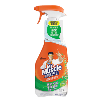 威猛先生（Mr Muscle）浴室清洁剂 500g 去除水垢 皂垢 瓷砖清洁剂（新老包装随机发货）