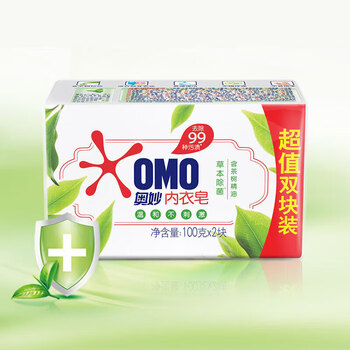 奥妙（OMO） 茶树内衣皂(100GX4)*1盒 柔顺护肤草本除菌 新旧包装随机发