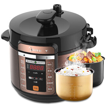 美的（Midea）电压力锅智能预约6L升大容量高压锅 多功能家用高压双胆电饭煲 MY-CS6018P