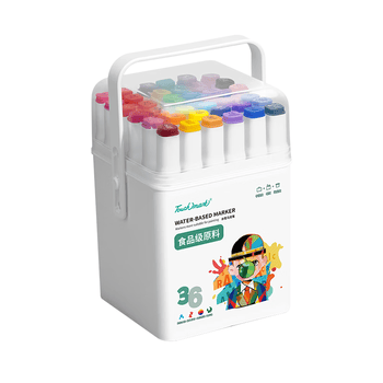 Touch mark【超级爆款】泰驰文具24色食品级马克笔儿童可水洗双头水彩笔画笔学生绘画美术专用儿童生日礼物
