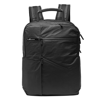 乐上（LEXON）双肩包男15.6/16英寸商务笔记本电脑包男双隔层背包休闲书包黑色