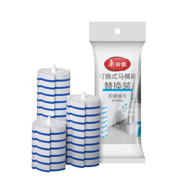 美丽雅一次性马桶刷替换头共28个洗蹲坑厕所卫生间自带清洁液刷子