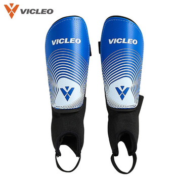 维克利奥（VICLeO）足球护腿板儿童运动护板插足球护具一对装靓蓝色S码（绑带+护踝）
