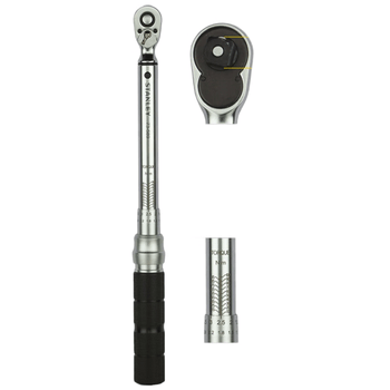 史丹利（STANLEY）家用扭力扳手可调高精度力矩扳手 (1/2.40-200Nm)STMT73590-23