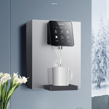 美的（Midea）全通量壁挂式管线机冰热型净水器伴侣六档控温定量取水炫彩大屏APP实时监管 MG249-D