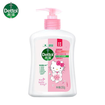 滴露 抑菌洗手液 滋润倍护250g HelloKitty限定版 儿童消毒家用温和