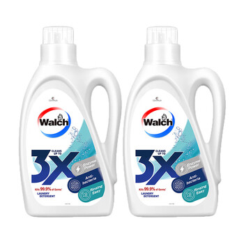 威露士（Walch）3X除菌洗衣液 家用浓缩除螨机洗有效除菌99.9% 瓶装3L2瓶（原味）