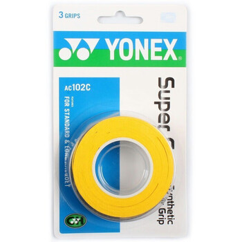 YONEX尤尼克斯羽毛球拍手胶运动吸汗带握把胶AC102C黄色三条装