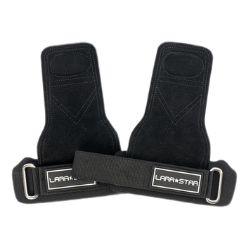劳拉之星助力带握力带健身手套引体向上男硬拉护掌护腕女辅助黑色
