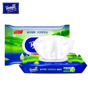 得宝Tempo芦荟40片便携装成人卫生洁肤湿纸巾*10包