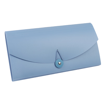 递乐 收据风琴包文件夹发票收纳夹文件袋多层大容量小号多功能装单据收纳袋 1508 冰月蓝