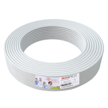 德力西(DELIXI)电线布电线 RVV2.5平方 三芯护套线软线白色 家装家用铜芯电线 50米