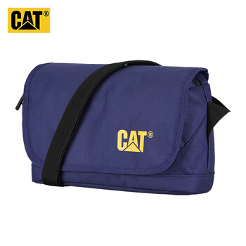卡特（CAT）斜挎包单肩包邮差包休闲挎包11英寸iPad包男女 84512 蓝色