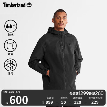 添柏岚（Timberland）官方男装外套夹克新款户外休闲防水|A6QK9 A6QK9001/黑色 M