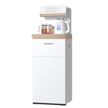 美菱（MeiLing）茶吧机家用饮水机智能多功能遥控茶吧立式桶装水下置式高端大款【温热型】白金系列MY-C561