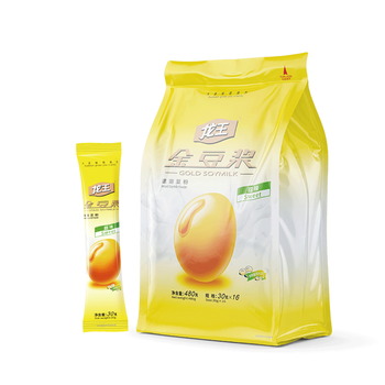 龙王金豆浆粉甜味480克（30g*16条）纯早餐冲饮高蛋白可冷泡独立包装