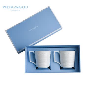 Wedgwood威基伍德 意大利浮雕马克杯对杯套盒