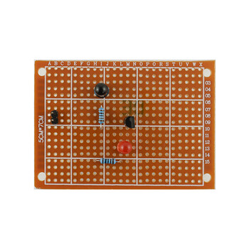 诺然 洞洞板制作套件新手焊接练习电路板路初学者学生DIY电子TZ-WNB-9 火灾报警器电路（电木板）