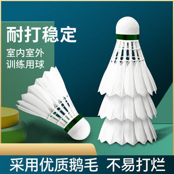 鑫德睿羽毛球耐打王不易打烂专业鹅毛球室外比赛训练防风羽毛球 12只装