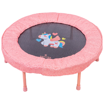 迪卡侬蹦蹦床跳跳床儿童体适能有氧室内运动家庭健身器材粉色-4482045
