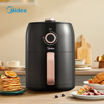 美的（Midea）空气炸锅 3L 多功能家用 精准控温双旋钮控制 无油空气炸锅 KZE3003TQ【黑色】BSD