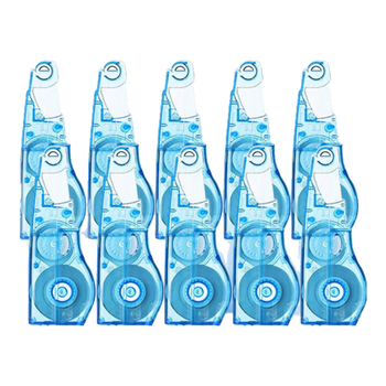 普乐士（PLUS）普乐士PLUS MR修正带60M大容量学生用涂改带可换替芯款改正带智能滚轮WH-635BR 蓝色10个替芯