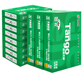 天章 （TANGO）新绿天章A5打印纸70g500张*20包 数电发票复印纸 电子发票打印机白纸 整箱10000张（148*210mm）