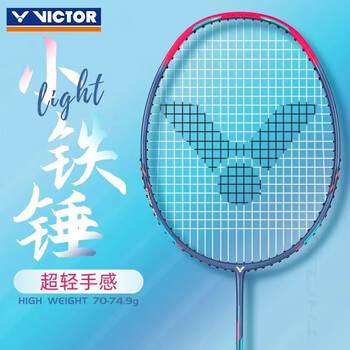 VICTOR威克多羽毛球拍胜利铁锤单拍TK-HMRL青灰 5U已穿线24磅附手胶