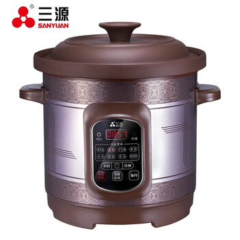 三源（SANYUAN）紫砂电炖锅全自动家用大容量煲汤煮粥锅不溢锅多功能(适合2-4人) 3L