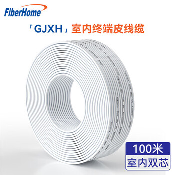烽火（FiberHome）室内金属蝶形缆入户光纤线皮线缆电信级fttr组网2芯100米GJXH-2