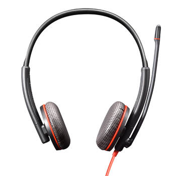 博诣 POLY惠普C3225双耳头戴式降噪耳机电脑手机耳麦/USB+3.5毫米两用接口