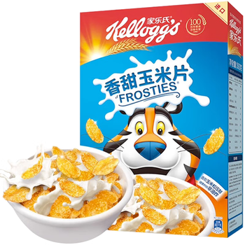 家乐氏（Kellogg）进口香甜玉米片420g低脂谷物脆即食非油炸麦片儿童学生营养早餐